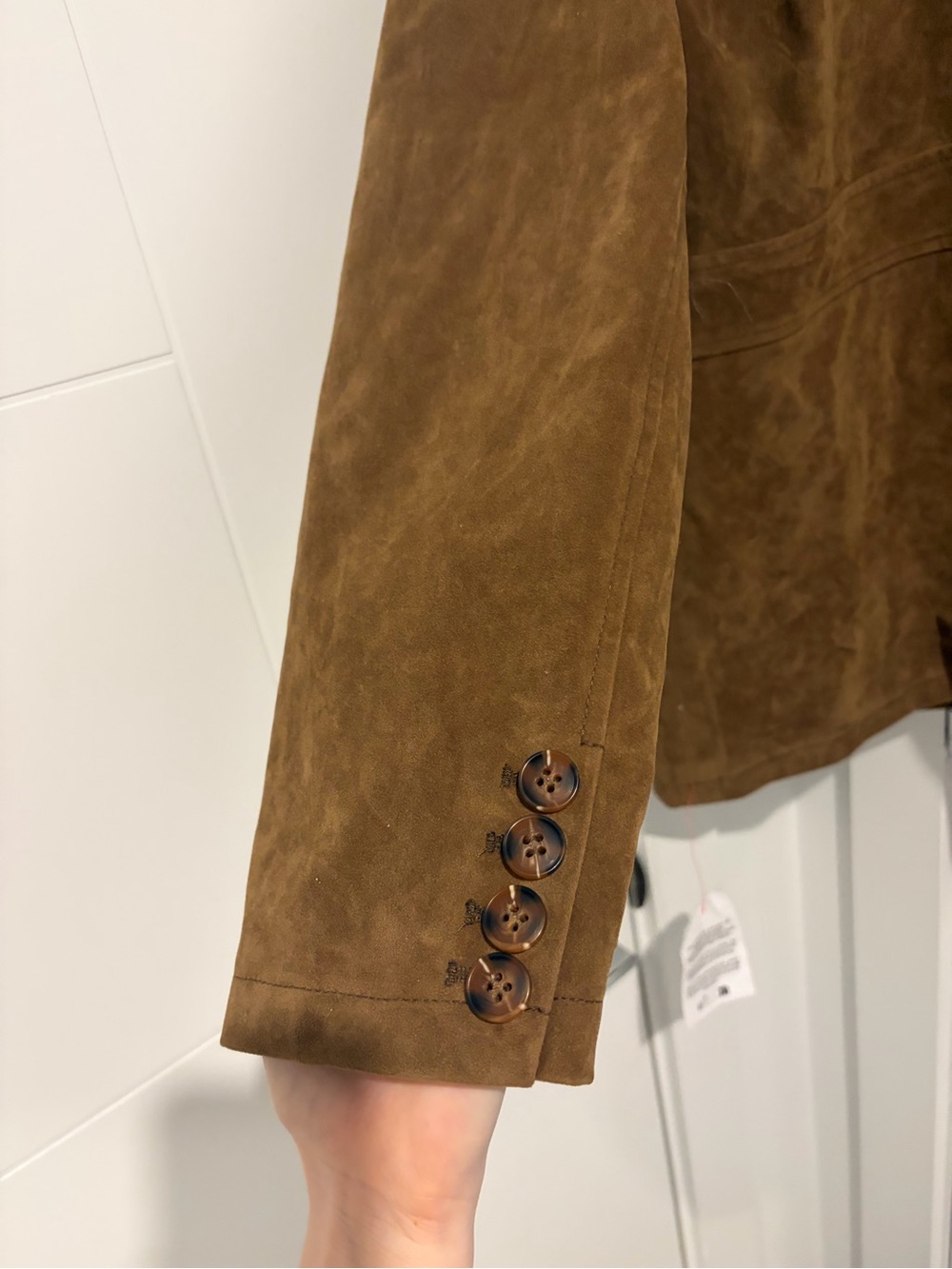 Topshop Women’s Suede Patch-Pocket Jacket - Brown - Picture 7 of 10